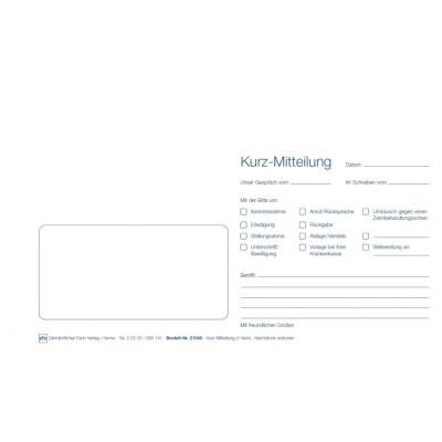 Kurz-Mitteilung (DIN-lang) 1-fach - 21540